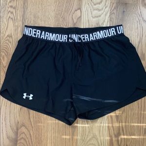 black athletic shorts